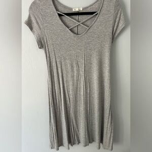 Gray Short Sleeve Dress